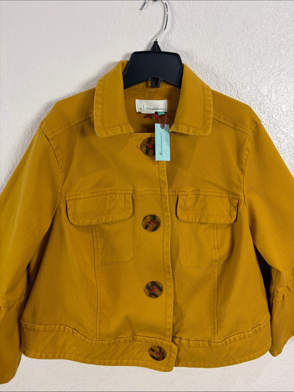 Anthropologie Plus,Size 1X,Mustard Bell-Sleeve Jacket - Picture 4 of 17